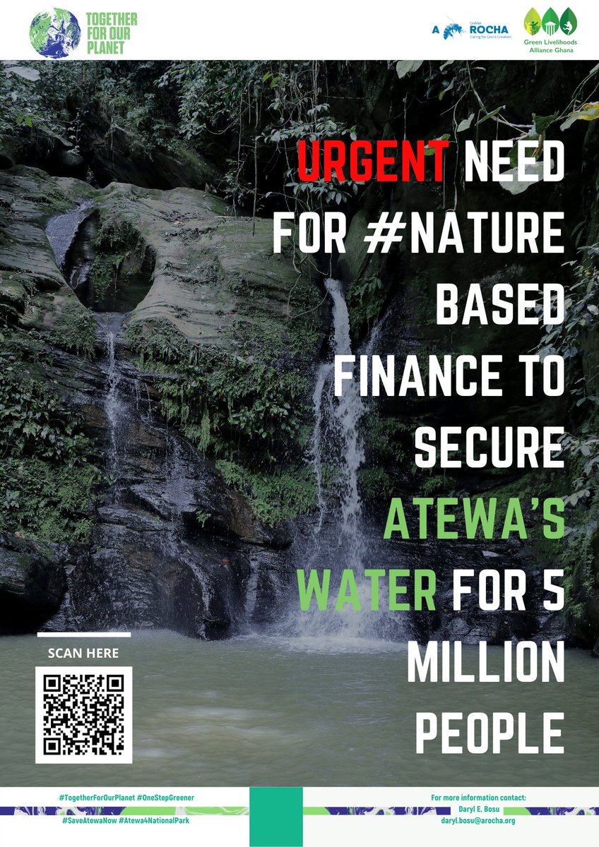 Today, the curtains of #COP26 closes but before it does, let the world know about the Atewa Range Forest Reserve, the threats facing her and efforts made to protect and save her from further depletion.
#SaveAtewaForestNow #Atewa4NationalPark
<a href="/arochaint/">A Rocha International</a> <a href="/IUCN/">IUCN</a> <a href="/COP26/">COP26</a> <a href="/UNFCCC/">UN Climate Change</a>