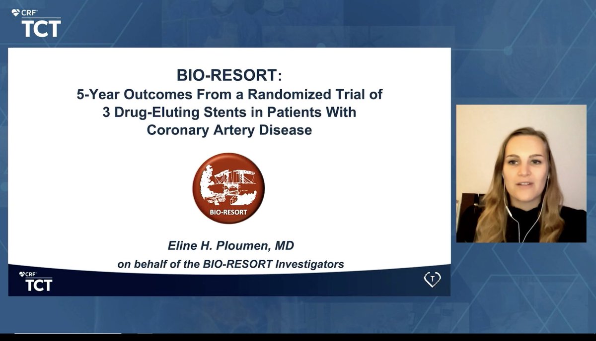Eline49076718's tweet photo. It was my pleasure to present the final 5-year outcomes of the BIO-RESORT trial at TCT last week!
The presentation was part of the featured clinical research session III and can still be watched on demand. #TCT2021 #HTSR #MST https://t.co/uYa3iPxowr