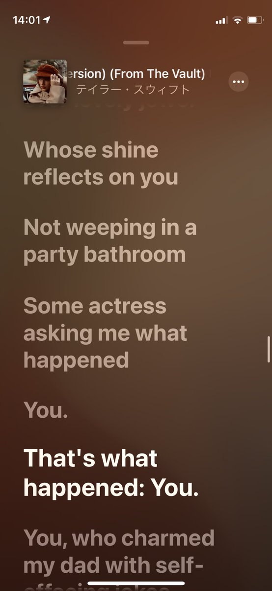 hinalovestay's tweet photo. These lyrics. I’m at a loss for words. The 10 minute version gives an entirely new meaning to the song. Just wow. #alltoowell https://t.co/DIMrAFEX36