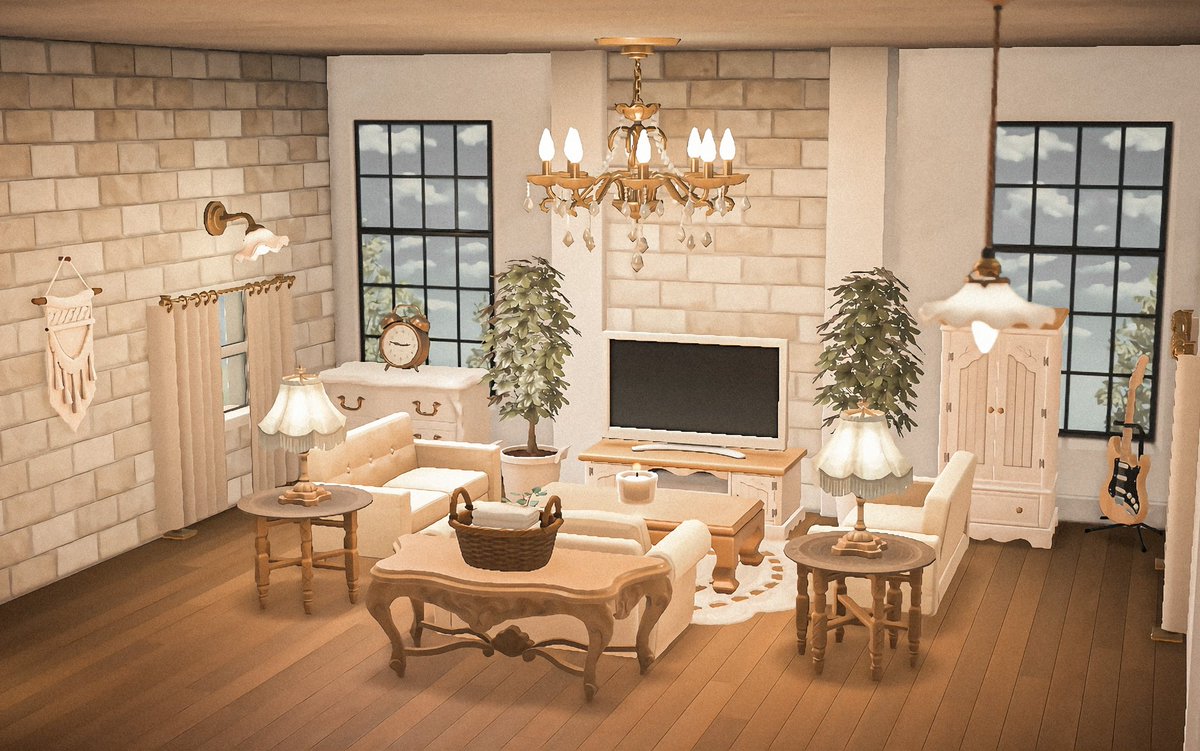 jasmineeacnh's tweet photo. made some changes to my living room! kind of obsessed with how this is turning out ☺️

#animalcrossing #acnh #animalcrossingnewhorizons https://t.co/z3eazKEwve
