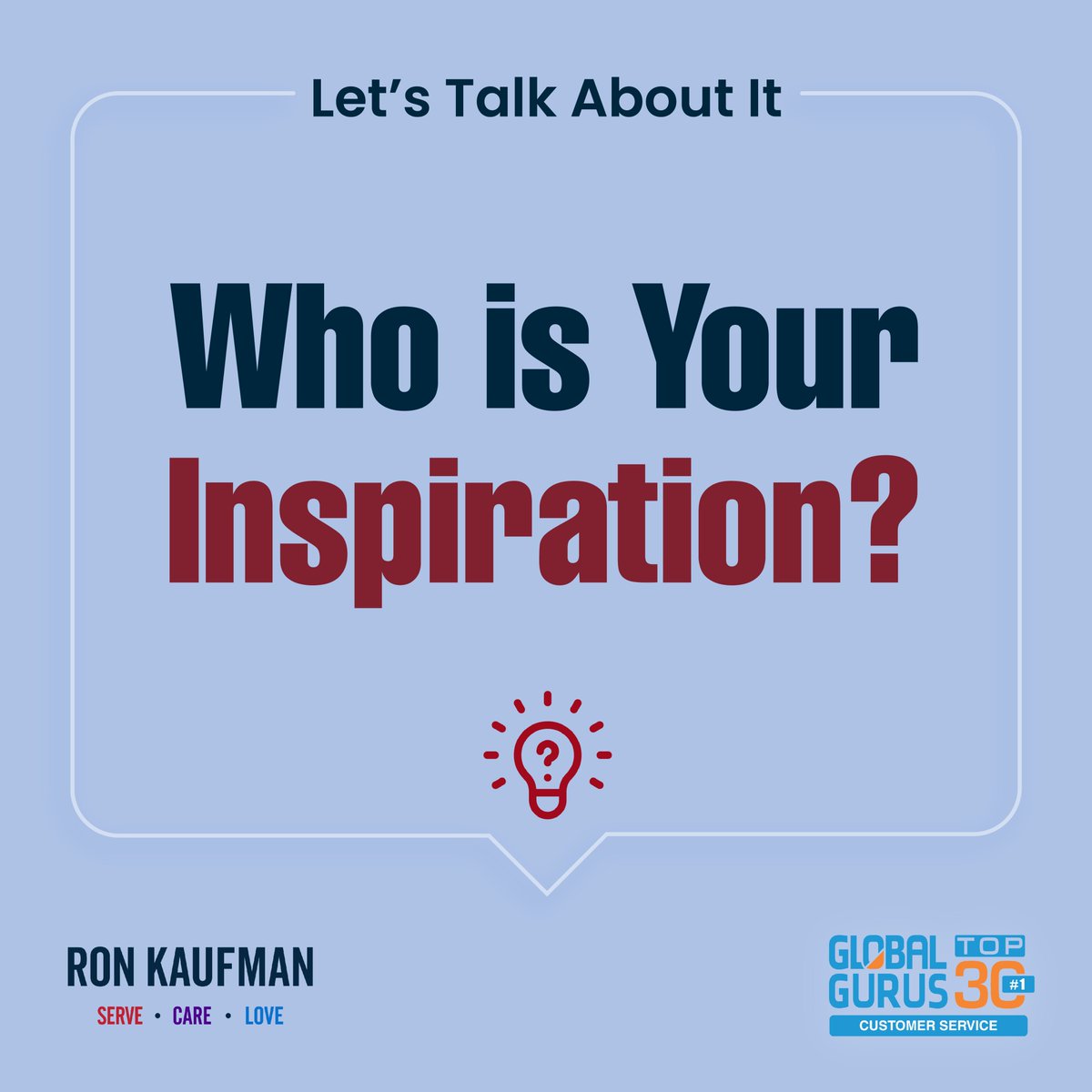 RonKaufman's tweet photo. What drives you? What is your inspiration? Mine is, well, YOU! https://t.co/lFZsvyQ37R

Your support via comments, emails, messages, calls, and conversations inspires me to contribute to Global Gurus’ community of incredible thought leaders.

#ServeCareLove #UpliftingService https://t.co/mSUR9GfRas