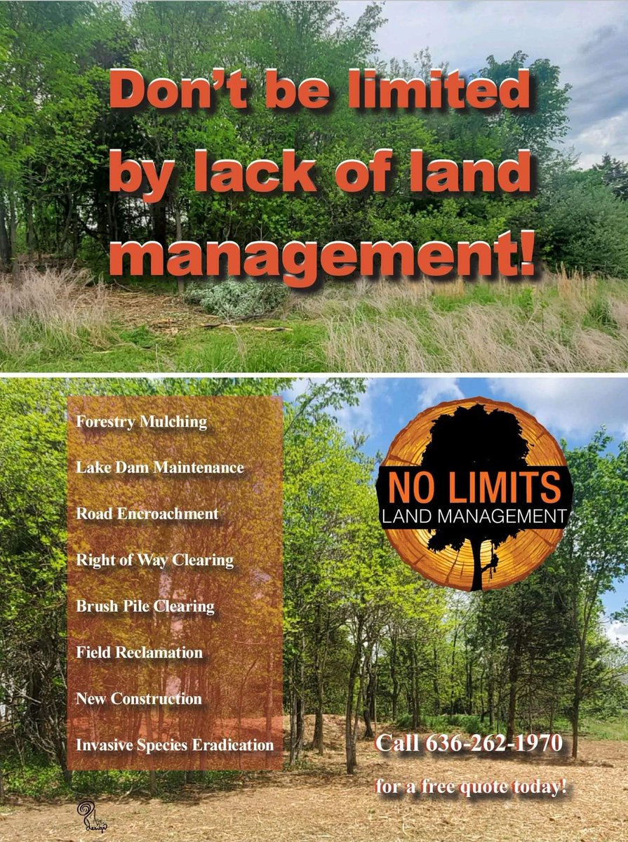 NoLimitsLand's tweet photo. #NoLimitsLandManagement for all your brush and land clearing needs!!! https://t.co/qhaubPNZ9J
