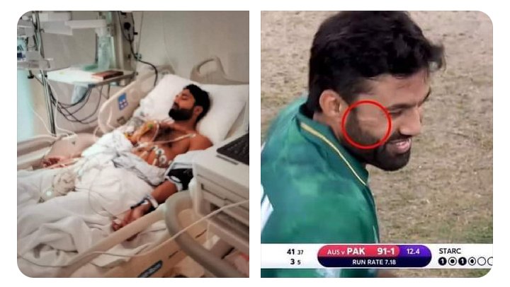mzdhareja's tweet photo. سیمی فائنل سے ایک رات پہلے اسپتال کے انتہائی نگہداشت وارڈ میں
سیمی فائنل میں باؤنسر لگنے سے چہرے پر سوزش کے باوجود عمدہ بیٹنگ
دل جیت لیا 💖💖💖
@iMRizwanPak
#Respect4Rizwan https://t.co/EwRLl0a5i2