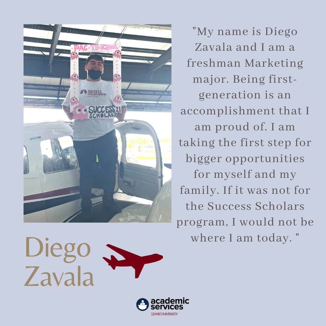 LewisU_AS's tweet image. As National First-Generation Week comes to a close, let's celebrate our last first-gen feature Diego Zavala!

#FirstGenWeek #FirstGenFlyers #CelebrateFirstGen #lewisu #lewisu_as