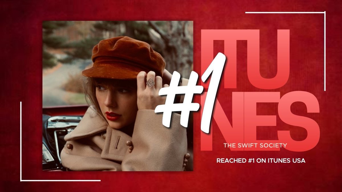 TheSwiftSociety's tweet photo. 📈 | #RedTaylorsVersion has now reached #1 on US iTunes Album Chart

— It reached the top spot in 20 minutes! https://t.co/IxXJ6b66Gz