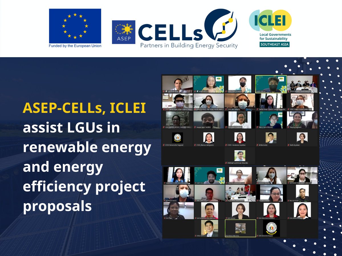 icleiseas's tweet photo. Great projects start with great proposals!
#ASEPCELLs and ICLEI SEAS last October conducted workshops with Santa Rosa City, Bohol Province, and Cagayan De Oro City which aimed to capacitate them in crafting funding-ready EEC project proposals: https://t.co/ffRM5UjS0w https://t.co/uInzBWZmYX