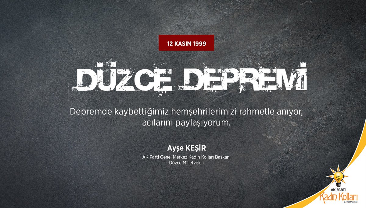 22 yıl önce, #DüzceDepremi’nde hayatını kaybeden hemşehrilerimizi rahmetle anıyorum.
Depremin izlerini yüreklerinde taşıyan vatandaşlarımıza sabır diliyor, acılarını paylaşıyorum.