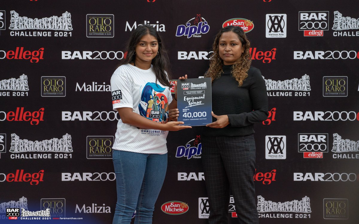 faramanthaa's tweet photo. Congratulations to the most promising participants of Bar2000 Faramanthaa Challenge 2021 who won MVR 40,000 worth of sponsorship which can be used for their sports career.

#bar2000faramanthaachallenge2021 #Bar2000mv #FaramanthaaMoments #Faramanthaa2021 #Bar2000 #SalhiCoffeeEh https://t.co/D2kuuRoaRJ