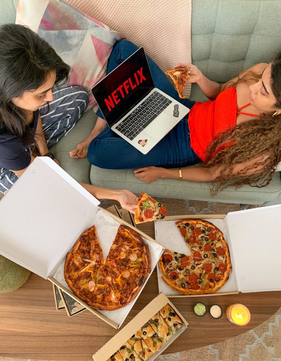 This is the ideal weather to invite your bestie over, light a candle, binge on a #Netflix show, and feast on our delicious #Pizzas and Focaccia. #WeekendVibe❤️

Order now. Link in bio!

#Bangalore #Pizza #WeekendVibes #Lunch #Focaccia #NetflixAndChill