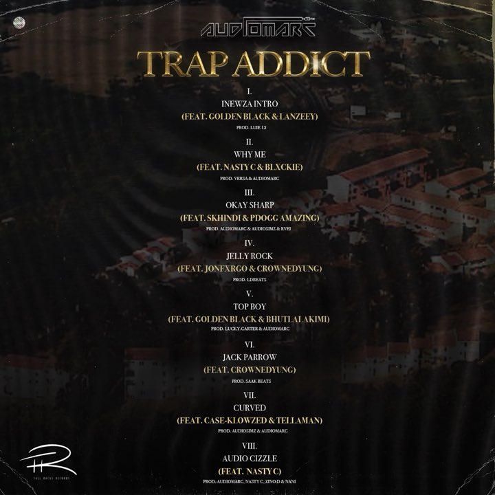 sahiphop247's tweet photo. A heavy debut EP 🔥 #TrapAddict EP by @audiomarcdj Is out now with guest features from @blxckie___ @GoldenBlack_ZA @crownedYung @TELLAMANWORLD @Nasty_CSA
Stream https://t.co/45scpSO3qj https://t.co/KdEIDRPBFt