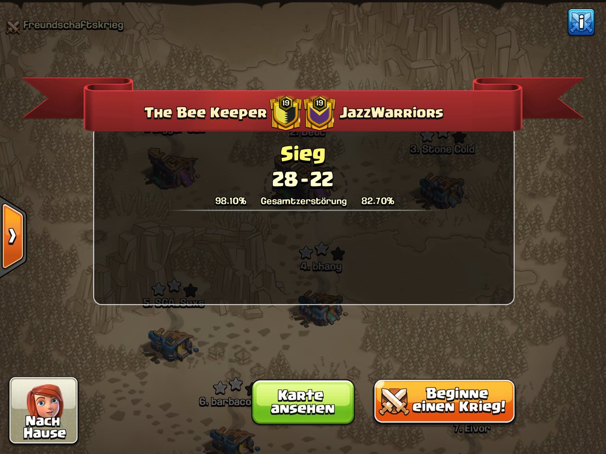 War Bees (@warbees_) on Twitter photo Solid performance by the guys in the first week of <a href="/FWL_CoC/">Friendly War League</a>. That’s how you start off a season🐝 Solid performance by the guys in the first week of <a href="/FWL_CoC/">Friendly War League</a>. That’s how you start off a season🐝
