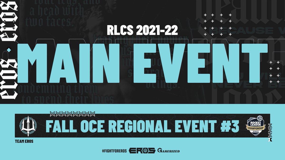 ErosCollective's tweet photo. [ #ErosRL ] 🚨#RLCS 2021-22🚨
ITS TIME, We are live with our 3rd $30,000 Fall OCE Regional Event!

STREAMS:
📺 • [ https://t.co/U0TI2zYhHd ]
📺 • [ https://t.co/yDEalhOvhd ]

Updates➡️: [ https://t.co/YdRU639isH ]

⬇️Follow the thread for updates!⬇️
#FightForEros🔱 #GoEros https://t.co/YXupfuRxfz