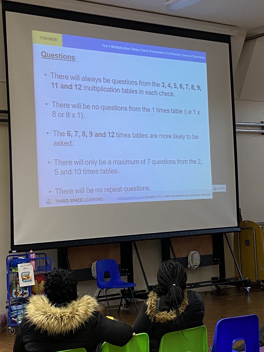 DallowPrimary's tweet photo. Thanks to all of the parents in Y4 for joining us for the times tables check presentation. @TTRockStars @sumdog #mathsframe https://t.co/vkaMGmwkzU