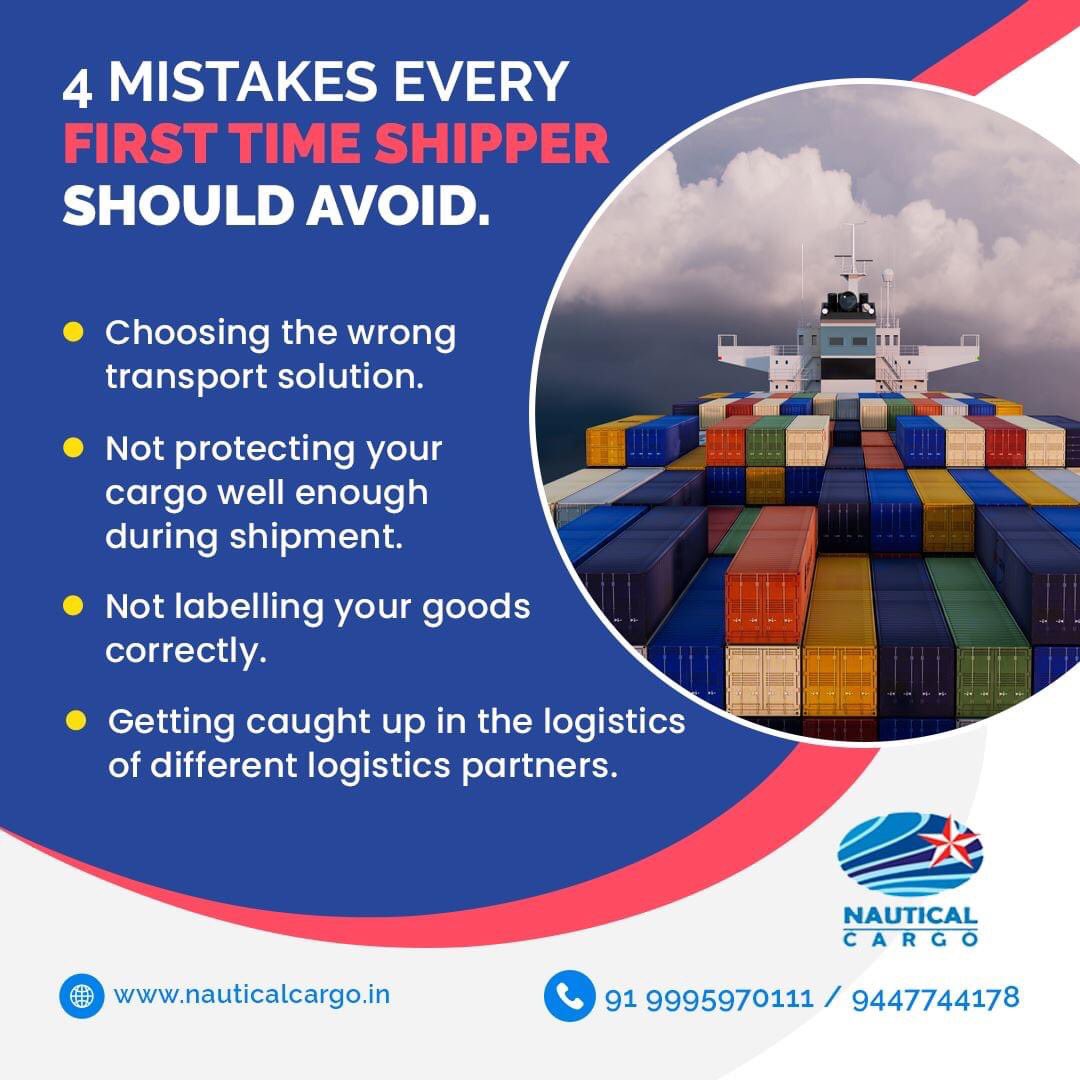 NauticalCargo's tweet image. 4 Mistakes every first-time shipper should avoid.
.
.
.
#logisticsglossary #logisticsterms #learnlogistic #shippingindustry #logisticscompany #nauticalcargo #thevara #cochin #shippingcompany