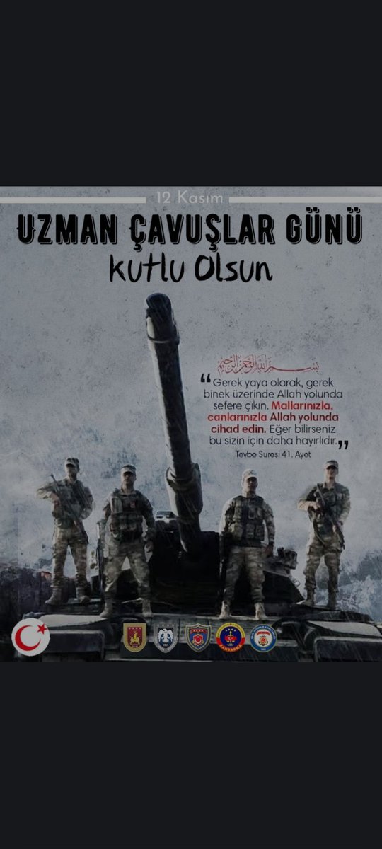 alitilkici38's tweet photo. Vatanın her karışında yiğitçe görevini yerine getiren yurtdışında sayısız ülkede Milletimizi gururla temsil eden,Mavi Vatanda kol gezen
Türk Silahlı Kuvvetlerinin Aslanlarının #UzmanÇavuşlarGünü Kutlu olsun
Şehitlerimizin ruhu şad olsun.
Gazilerimize rabbim şifa kuvvet versin🇹🇷 https://t.co/asVXQ7jm0e