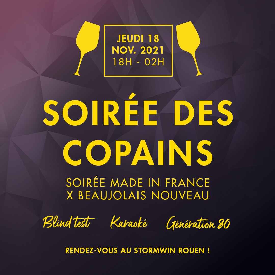 🍇🍷🍇Amateur de vin ou non, viens passer une super soirée avec nous jeudi prochain à l'occasion de la sortie du Beaujolais nouveau !🧀🐮

Ça va être incroyable ! 🎉

Pour être sûr d'avoir une table dispo, n'hésite pas a réserver en DM !

#Rouen #Sortie #normandie #beaujolais