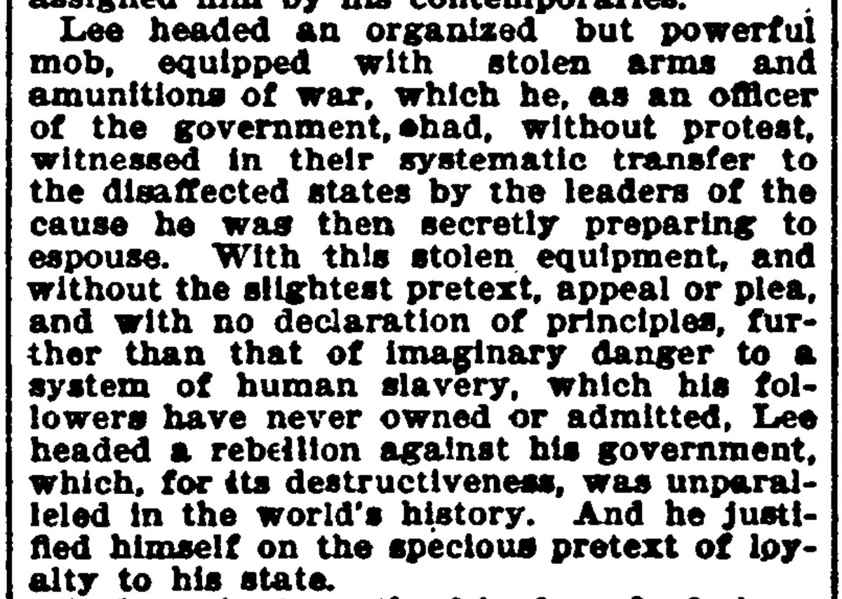 Savoring this brutal takedown of Robert E. Lee from 1903