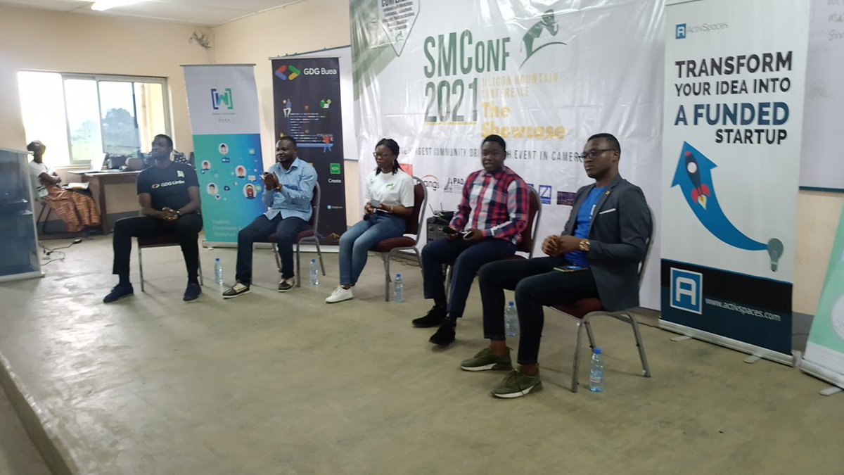3ch310n's tweet photo. Panel discussion on the importance of being part of a tech community, at HIMS Buea.
SMConf 2021 - The Showcase
Panel
@gdgbuea @WTMBuea GDG Limbe @devc_buea @nervtek_cii
@xSavitar @Elcidchawa @f_kuna @tanerochris
#SMConf #SMConf21 #TheShowcase #SiliconMountainConference https://t.co/KApjCEINZQ