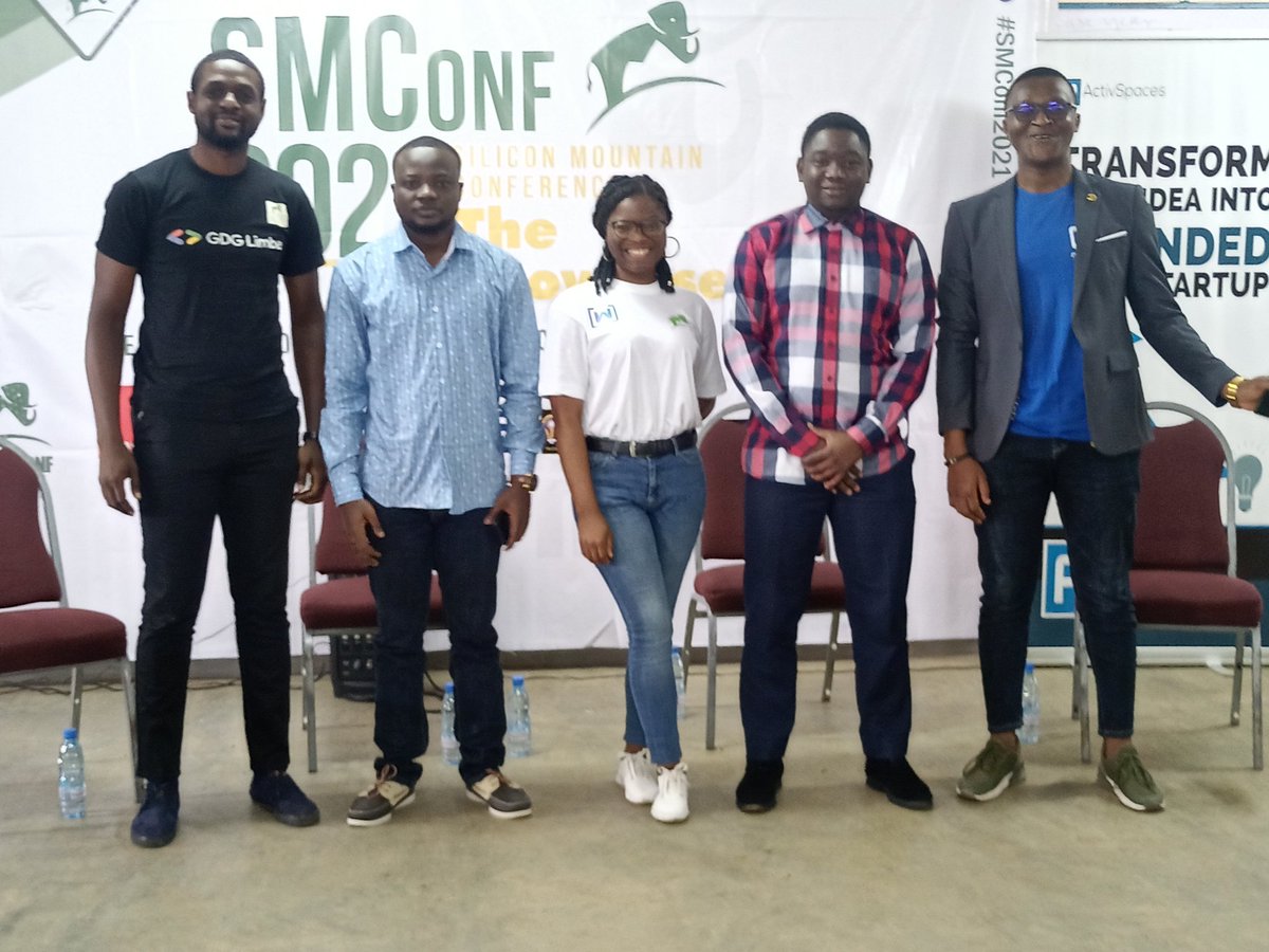 3ch310n's tweet photo. Panel discussion on the importance of being part of a tech community, at HIMS Buea.
SMConf 2021 - The Showcase
Panel
@gdgbuea @WTMBuea GDG Limbe @devc_buea @nervtek_cii
@xSavitar @Elcidchawa @f_kuna @tanerochris
#SMConf #SMConf21 #TheShowcase #SiliconMountainConference https://t.co/KApjCEINZQ
