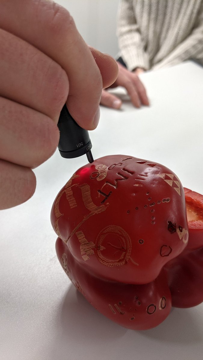 professa_pott's tweet photo. Wir am IMT @uni_stuttgart  können jetzt auch lasern. Nicht nur in Paprika! Seid gespannt! Danke @klsmartin https://t.co/5DR5qtwCyL