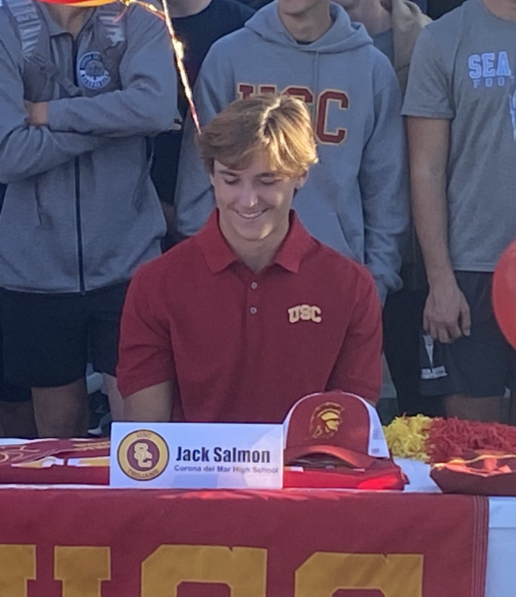 Senior - Jack Salmon

Football - 4 years, Safety
Baseball - 4 years

Covid - simultaneously played  both sports in Spring of 2021.

A terrific two year starter for the Sea Kings, Jack will be attending USC next year as a student and baseball player.
