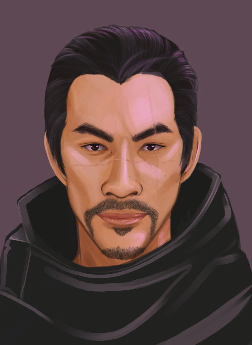 crimebruleuse's tweet photo. Wanted to practice painting actual facial features, lighting, etc. So I figured why not crime men :) 
Tl;dr Playable #Tesso in Yakuza 8 PLEASE 🙏 @RGGStudio
#Procreate #LOSTJUDGMENT #鉄爪 https://t.co/snppmAUkqg