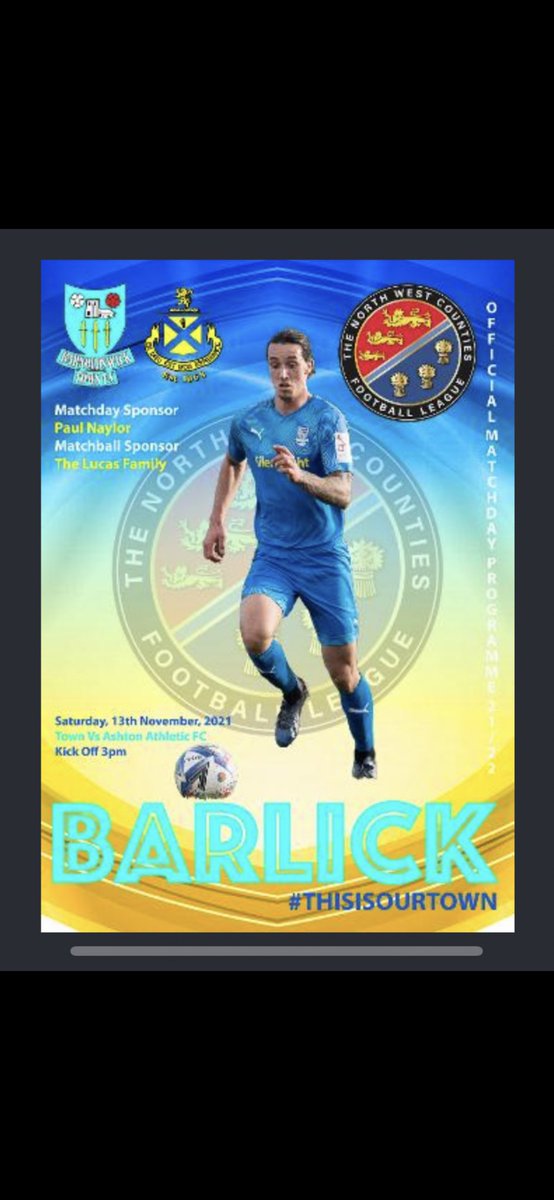 Early start this morning for our Karen finishing this weekends @barlickfc programme. Thanks @5littleboys1 it looks fab ⚽️🔶🔷 #programmeeditor #socialmedia #teamwork