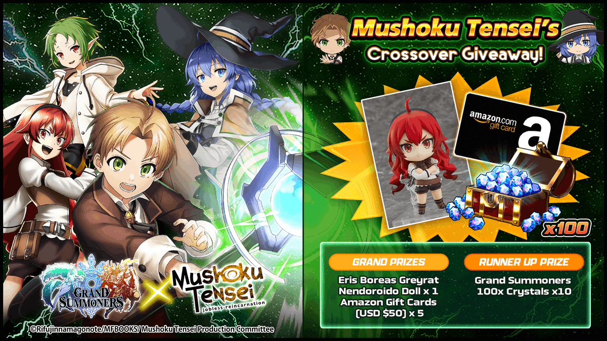GRDSMN_GLOBAL's tweet photo. MUSHOKU TENSEI explodes onto GS!💥

Win $50 Amazon Gift Cards &amp; an Eris Nendoroid! 🎉
✨ENTER NOW!✨
　　👇👇👇
https://t.co/0ZpgJHUFVR https://t.co/HfIE0nj5rG