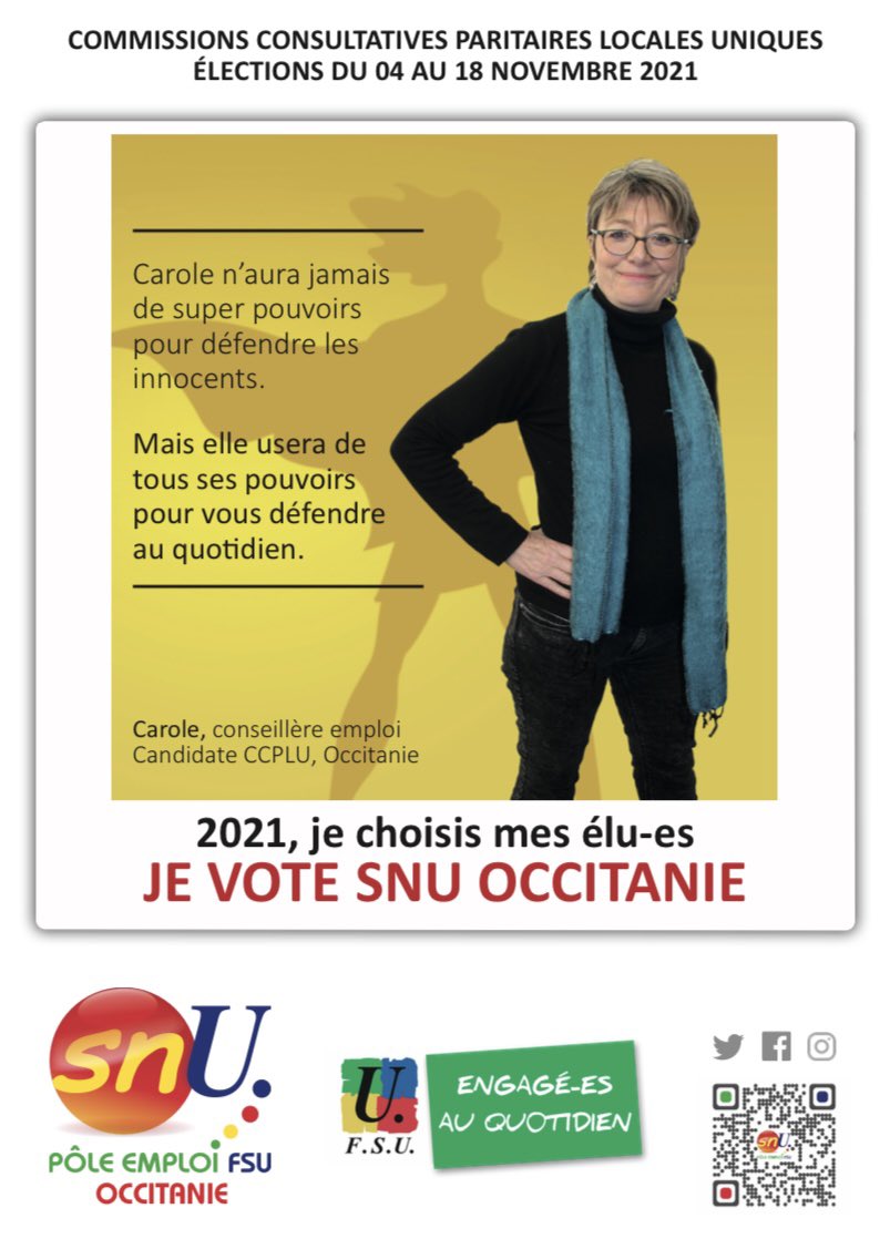 FSUEMPLOIOCC's tweet photo. ⚠️ Il vous reste 6 jours (jusqu’au 18 novembre 2021 à 13h - Heure de Paris) pour voter et faire voter électroniquement pour le #SNU aux élections professionnelles de droit public de @pole_emploi en #CCPN et #CCPLU ! Je vote et je fais voter pour le #SNU @pole_emploi #FSU ! https://t.co/5s9FDOHxVC
