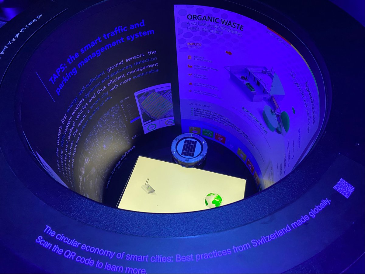 Swiss_Pavilion's tweet photo. How can we live and grow in harmony with our planet?🌍

The Swiss innovations and technologies showcased during the urban &amp; rural development week make the transition towards a circular economy a reality!♻️

@IGLUSEPFL @SGE @LC3Cement @swissnexNetwork https://t.co/dM6gm8iQ26