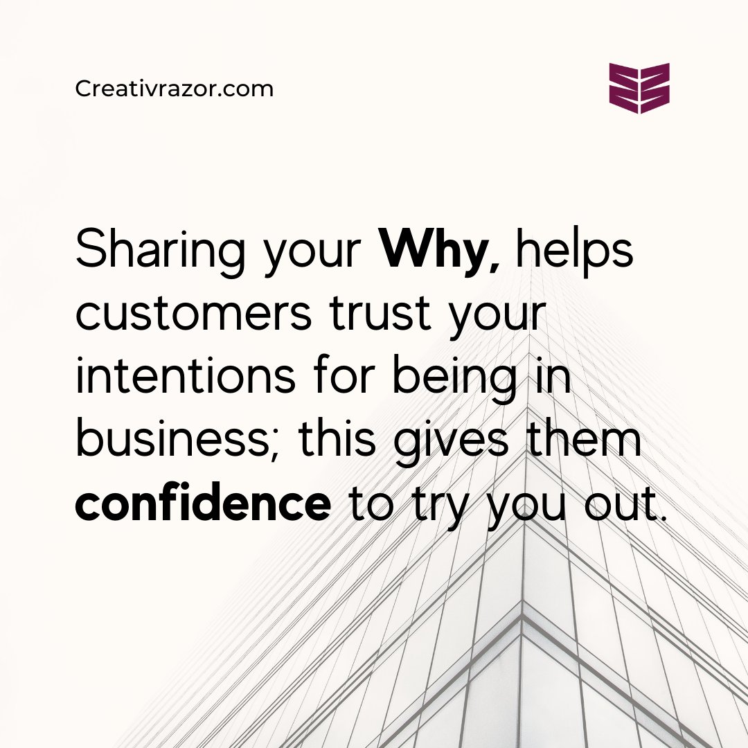 CreativRazor's tweet photo. Learn the power of Why from some real brand examples in our blog post- 

Brand storytelling with examples>>https://t.co/VALSwz5tR0

#communication #brandstorytelling #BeCreativ https://t.co/3r9flKQRTI