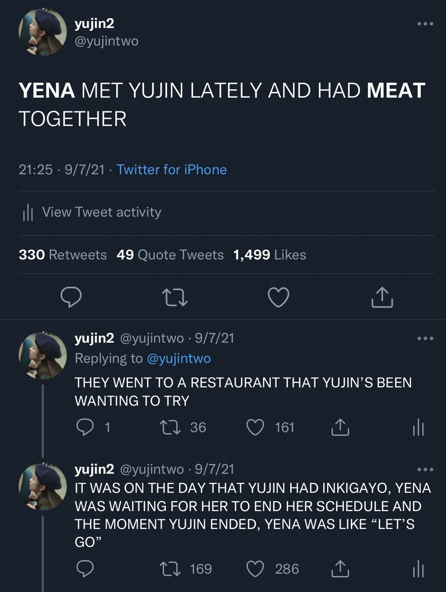 yujintwo's tweet photo. Yes she may not post or interact a lot on social media with the members but SHE IS ALWAYS WITH THEM 😭🥺💙 https://t.co/rV2yYbmZFk