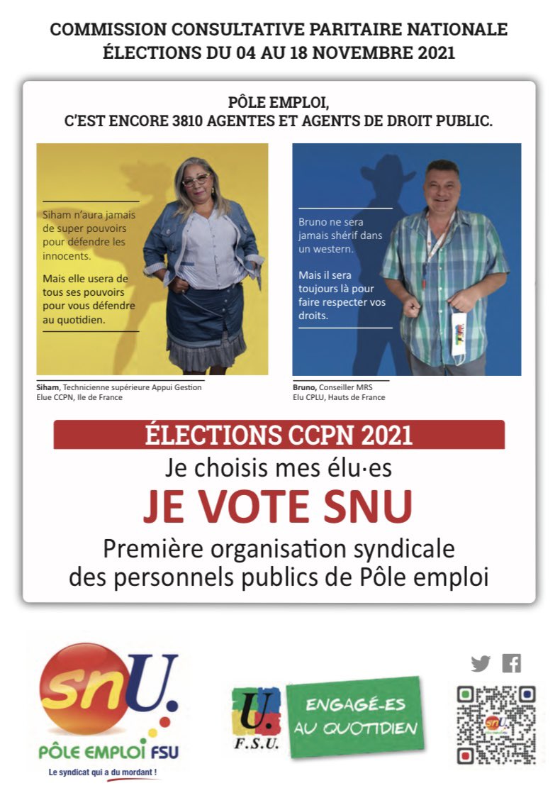 FSUEMPLOI's tweet photo. ⚠️ Il vous reste 6 jours (jusqu’au 18 novembre 2021 à 13h - Heure de Paris) pour voter et faire voter électroniquement pour le #SNU aux élections professionnelles de droit public de @pole_emploi en #CCPN et #CCPLU ! Je vote et je fais voter pour le #SNU @pole_emploi #FSU ! https://t.co/e0nvmeu2xt