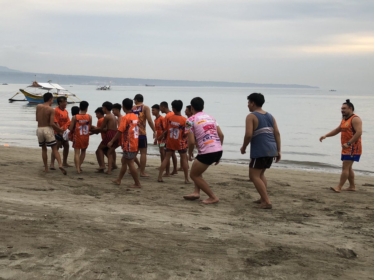 ClarkJetsRFC's tweet photo. Birthday, beach sessions for #ClarkJet, Norio Barcenas, &amp; #ClarkJets #colt, Jiro Pinto, earlier this week!
#staysafe #staystrong #communityquarantine #PotBelliedPigsHK #CanterburyRFC #OneClub #Overgaard #MarineTravel #ProjexAsia #rugby #rugbydevelopment #JetsFamily #simplythebest https://t.co/rHX28SLCAs