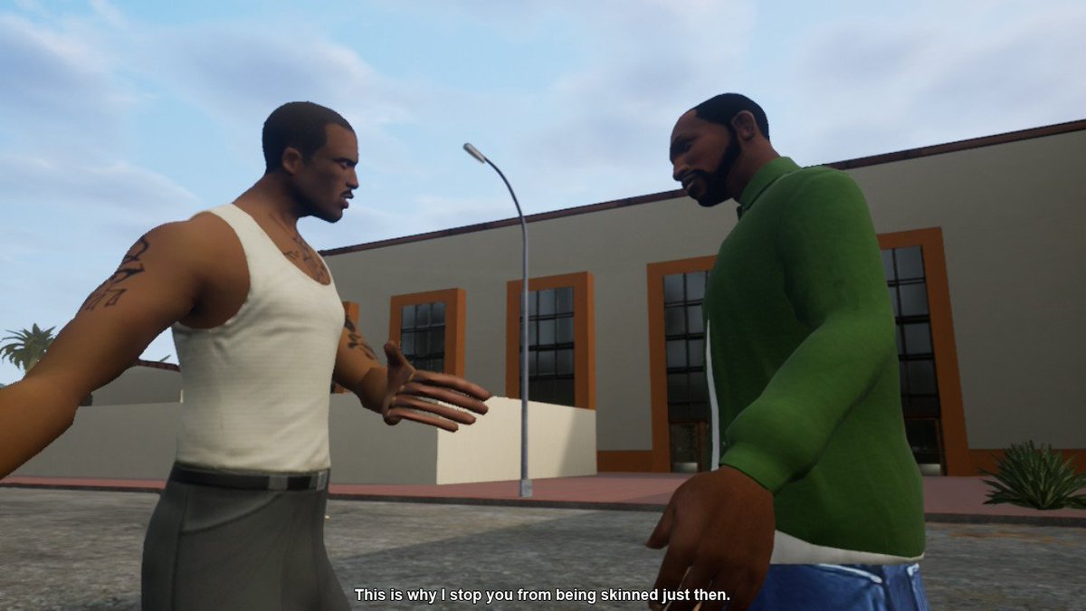 benmmclean's tweet photo. Yo @RockstarGames, what's up with salad fingers in the definitive edition of GTA:SA? https://t.co/x14kywyCgE