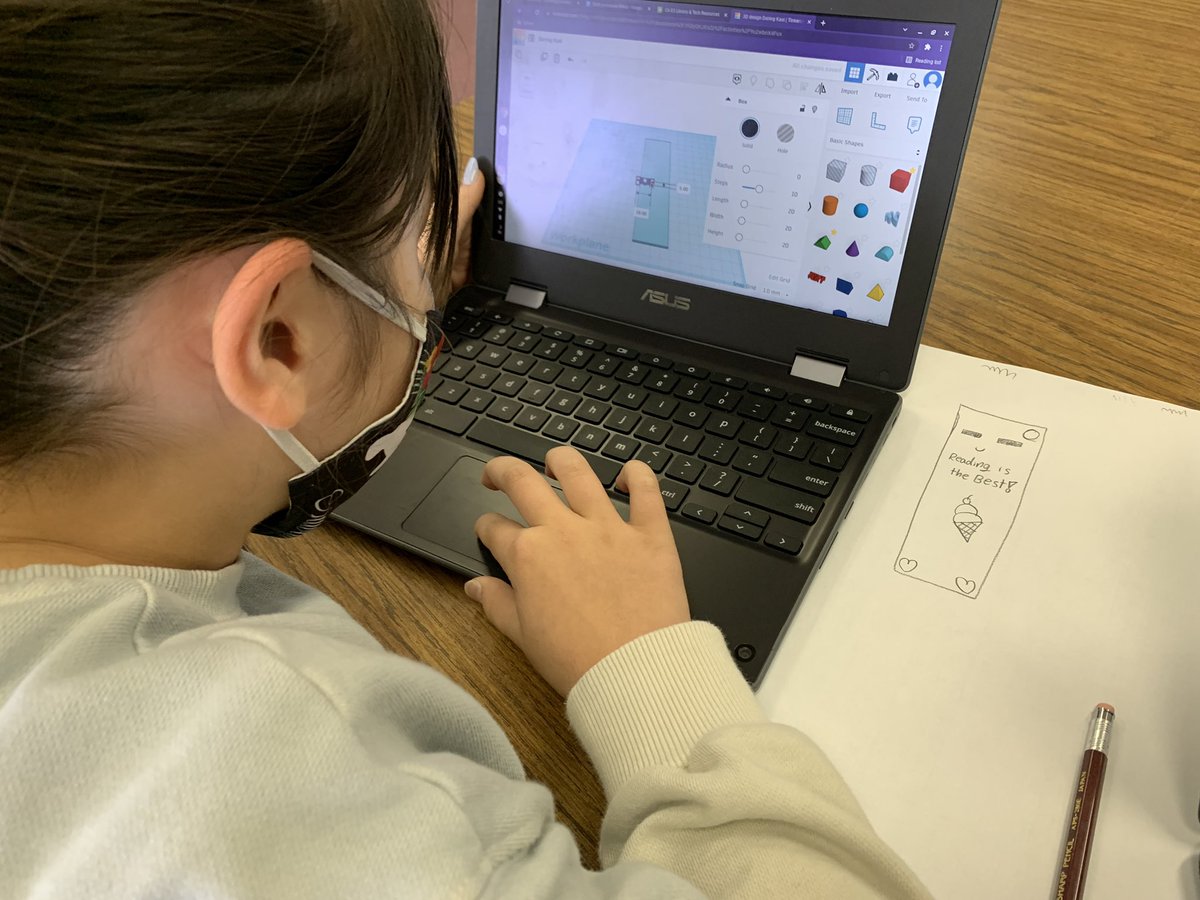 #cainspires Gr4 celebrating the #WorldKindnessDay tomorrow by designing bookmarks to show our friendship to our exchange Japanese school. <a href="/tinkercad/">Tinkercad</a> made easier for teachers to create Class and assign Activity. Luv all the new shapes, too, Arigato!