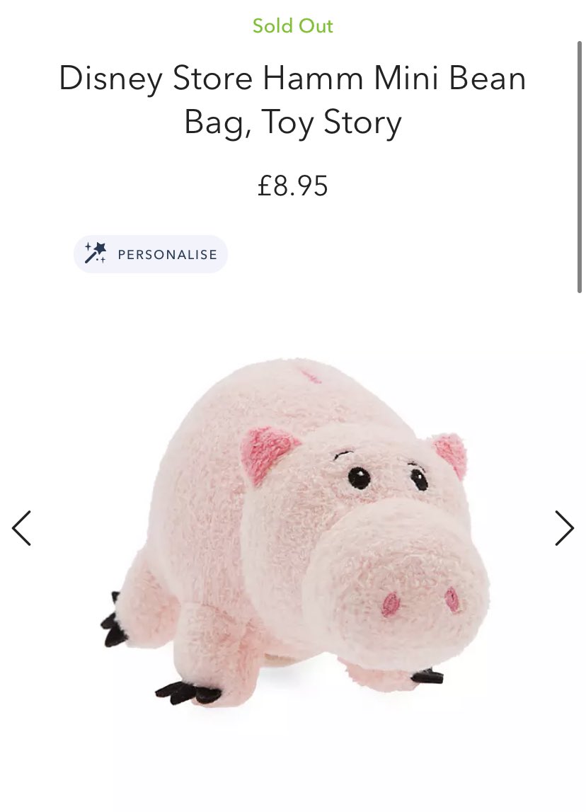 EllisPallett's tweet photo. Hey @shopDisney any chance you’ll get more stock of the mini Hamm bean bag? https://t.co/2n0OMucFrZ