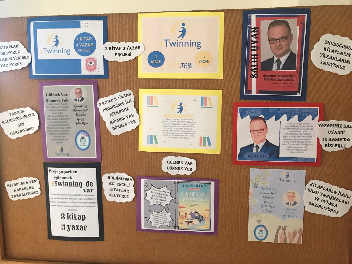 EsraAzizeMEK1's tweet photo. eTwinning okul panomuzu hazırladık.Tüm öğrencilerimizin merakla incelemesinden güzel bir şey yok :) Ilk kitabımızın yazarı @salih_uyan @eTwinningTurkey @eTwinningDestek @ankaramemarge @sincanmem @ayferyildirim43 @serifhanim06 @hacbektasiveli1 https://t.co/81V90SYEuv