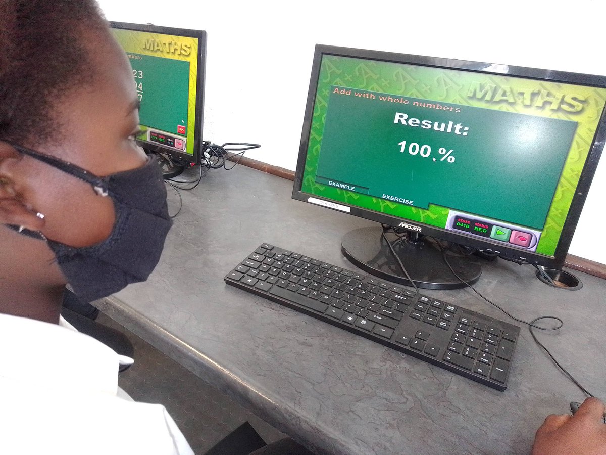 Neltah9's tweet photo. #OpenLearningAcademy Precious Mhaule and Vanessa Mashaba from Zakheleni primary school got 100% in maths doing addition @HazyviewDLC @GwfOnline https://t.co/uRhQ7rZYGM