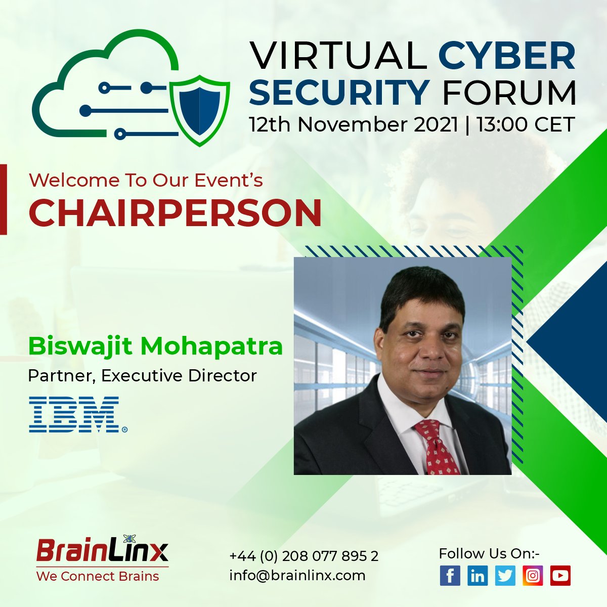 BrainLinx (@brainlinx) on Twitter photo We are honored and humbled to welcome Biswajit Mohapatra as the Chairperson of the event.
Register Now: lnkd.in/dRbUrw6
Visit website: lnkd.in/d_KXyDz
Write Us: info@brainlinx.com
#Brainlinx #weconnectbrains #blx #cybersecurity #infosec #privacy #dataprotection We are honored and humbled to welcome Biswajit Mohapatra as the Chairperson of the event.
Register Now: lnkd.in/dRbUrw6
Visit website: lnkd.in/d_KXyDz
Write Us: info@brainlinx.com
#Brainlinx #weconnectbrains #blx #cybersecurity #infosec #privacy #dataprotection