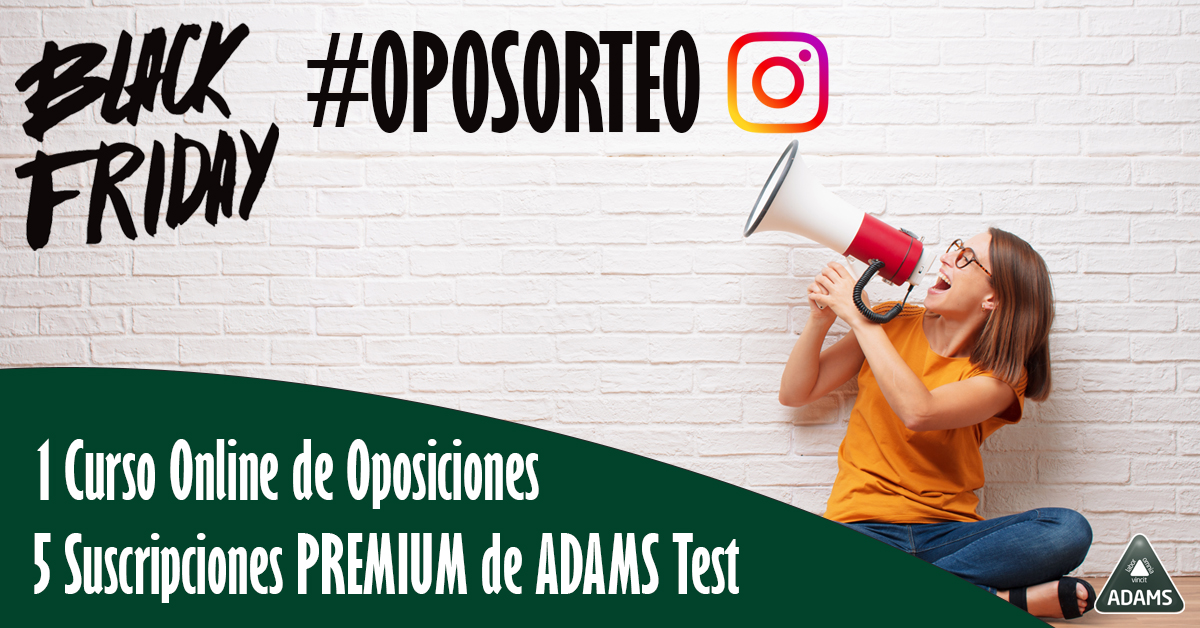 Adamsformacion's tweet photo. 📢¡#OPOSORTEO ANTES DEL #BLACKFRIDAY!
Participa en nuestra cuenta de Instagram y podrás ganar un curso online de #oposiciones o una de las 5 suscripciones a #ADAMSTest 👇 https://t.co/AzJAzD0GrZ 
⏳ ¡Solo hasta el 18 de noviembre!
*No acumulable a otros descuentos ni promociones https://t.co/zouFzRkWOi