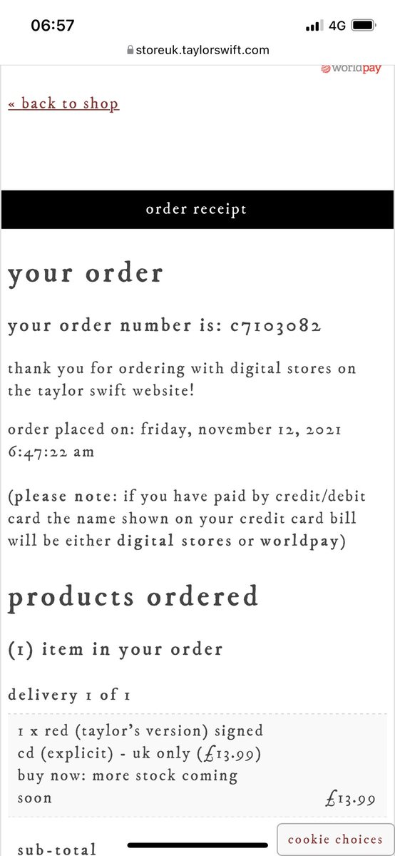 Have I just ordered the signed edition of Red Taylor’s Version even though I don’t currently own a CD player…? 

Yes. Yes I have ❤️

#RedTaylorsVersion