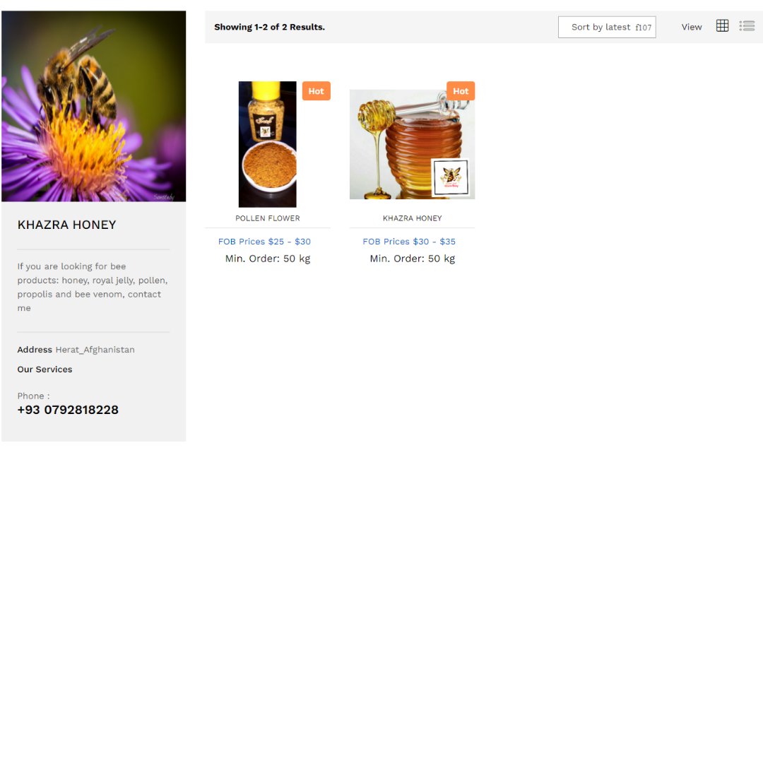 silkways_com's tweet photo. KHAZRA HONEY is a verified supplier on https://t.co/VFvlEMUyEY and Afghanistan verified Honey supplier. If you are looking for bee products: honey, royal jelly, pollen, propolis and bee venom. 

vendor: https://t.co/6alQeS3Hym
PLACE YOUR INQUIRY NOW!
#silkways https://t.co/jTXKQFV4FF