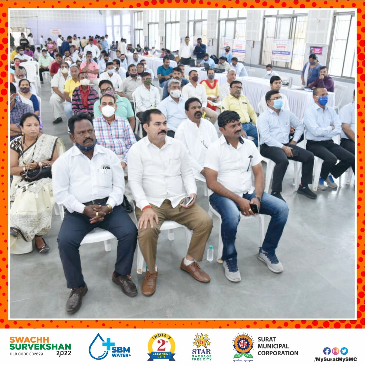 MySuratMySMC's tweet photo. માન.નેતા શાસકપક્ષ શ્રી અમિતસિંગ રાજપૂત, દંડક શ્રી વિનોદભાઈ પટેલ,વિવિધ સમિતિઓના અધ્યક્ષશ્રીઓ, મ્યુ.સદસ્યશ્રીઓ, અધિકારીશ્રીઓ,પત્રકાર મિત્રો, શહેરીજનો ઉપસ્થિત રહ્યા હતા. #sevasetu #SwachhSurvekshan2022 #No1BanegaSurat #MeraSheharMeriPehchan
#Surst #SMC #suratcity (૩/૩) https://t.co/T9VdfJxCnG