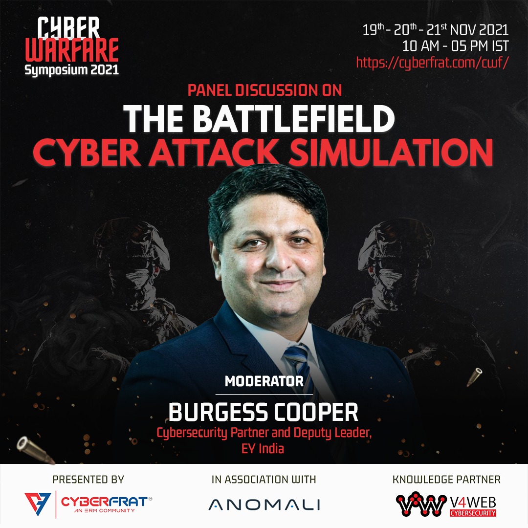CyberFrat's tweet photo. Panel discussion on "๐๐ก๐ ๐๐๐ญ๐ญ๐ฅ๐๐๐ข๐๐ฅ๐ - ๐๐ฒ๐๐๐ซ ๐๐ญ๐ญ๐๐๐ค ๐๐ข๐ฆ๐ฎ๐ฅ๐๐ญ๐ข๐จ๐ง" with Moderator Mr. @cooperburgess
#cyberfrat #CyberWarfare #cybersecurityevent #cyberwarriors #v4web #v4webcybersecurity #cyberattacksimulation #cyberattacks #cyberattack @riteshb2 https://t.co/YpGgq9cCjW