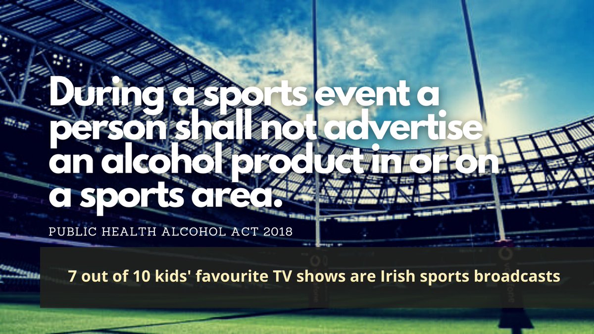 Today alcohol advertising gets the red card from the field of sport.

🟥 Three years after the legislation was enacted.

This will remove alcohol ads/promotion from a sports area, and reduce kids exposure to alcohol brands.

Our full statement 
bit.ly/2YJNugE