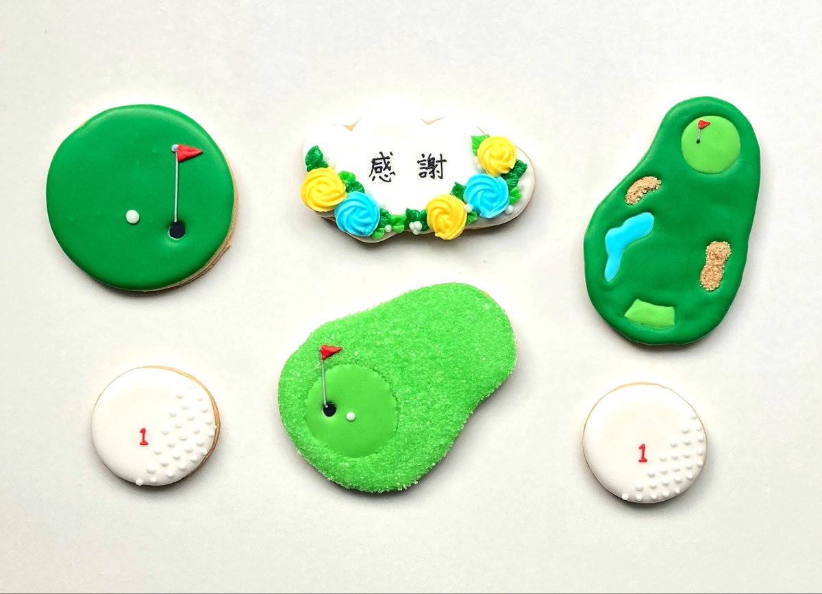 marinaオーダーページ•*¨*•.¸¸♬ ゴルフモチーフのアイシングクッキー⛳️をオーダーいただきました