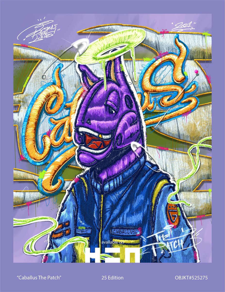 borninline's tweet photo. Cabalus series available 

“Cabalus The Patch”
25/25 edition
0,4 tez for collect
https://t.co/dE7IJs31pG 

#borninline #nftart #caballus #hicetnunc2000 #NFTs 
@AliansiSeniNFT
@NFTindonesia_  
@IndoArtNowNFT https://t.co/KAhfWXjMDc