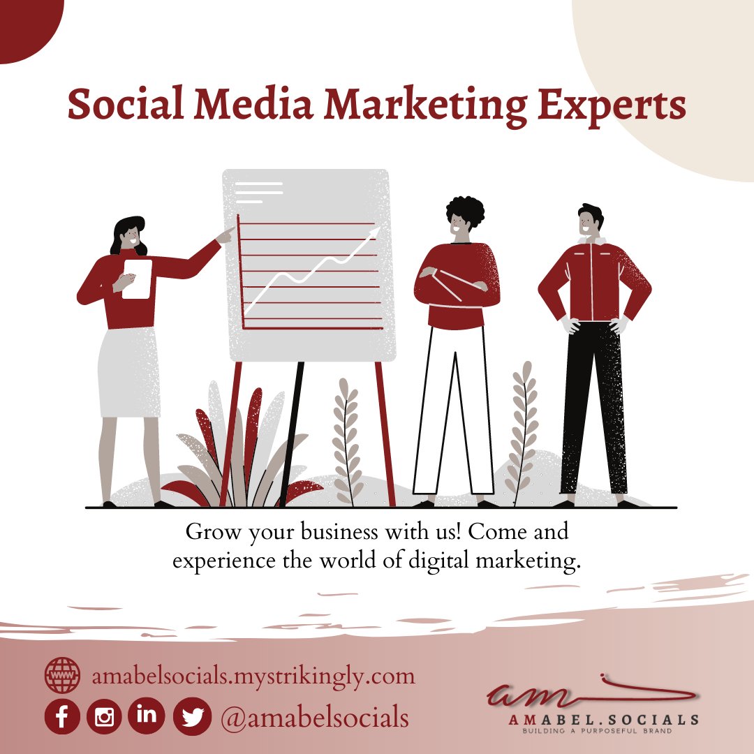 amabelsocials's tweet photo. Are you seeking an effective approach to increase brand visibility, new client and conversion for your organization? 🤩✔️ Then you should be active online! To develop a powerful online presence, choose our social media marketing service. To get started, please contact us. 💪 https://t.co/myaX78R37k
