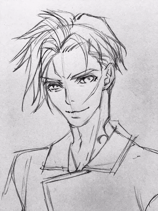 ノースウェスト・スミスは今描くとこんな。
(もっと長髪でもよい) https://t.co/7FkAfbIskE 
